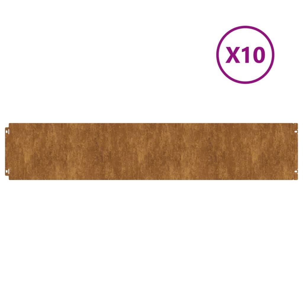 VidaXL Cortenstaal Gazonranden 10 stuks - 34% Korting!