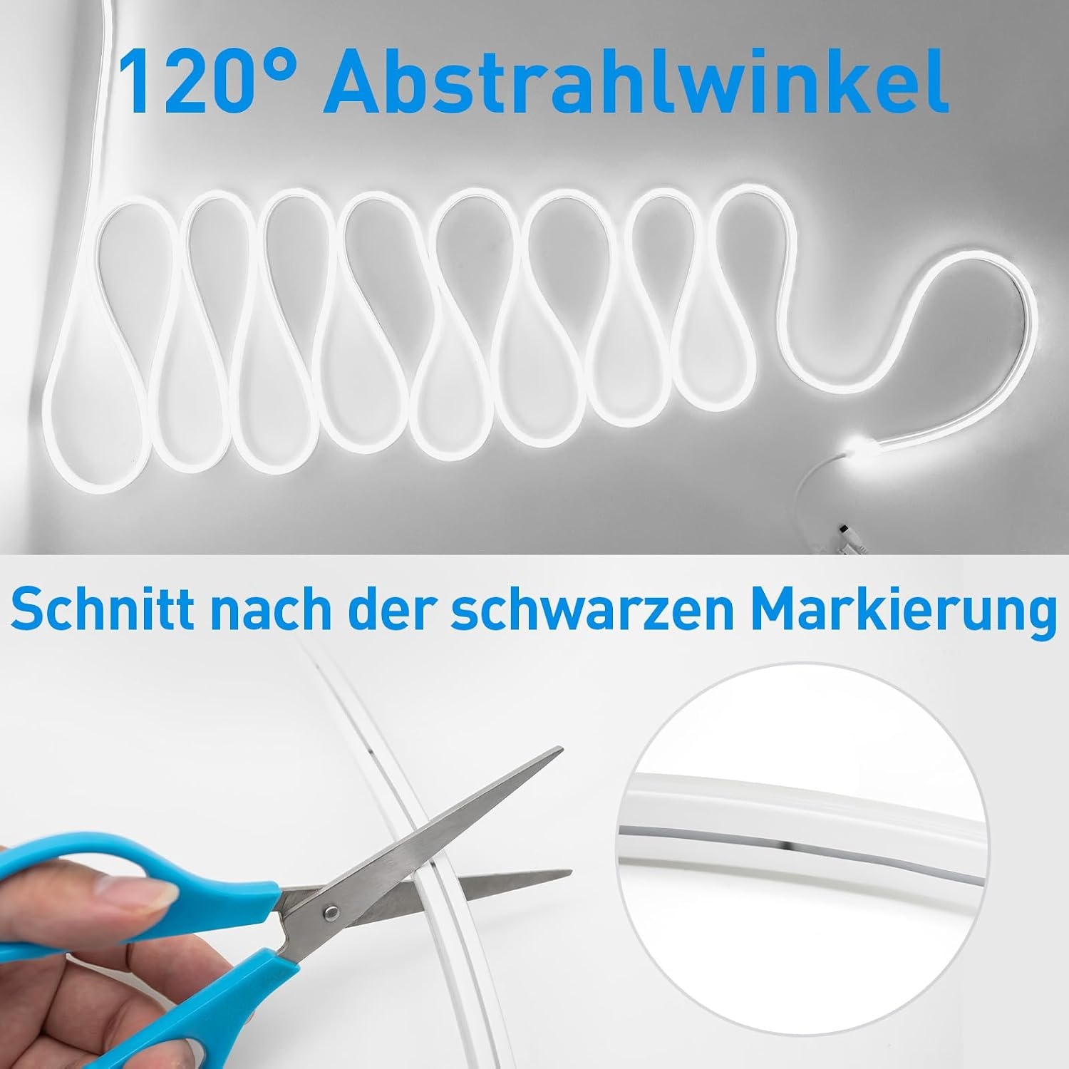 Neon LED Strip 10m Koudwit - Dimbaar, Waterdicht