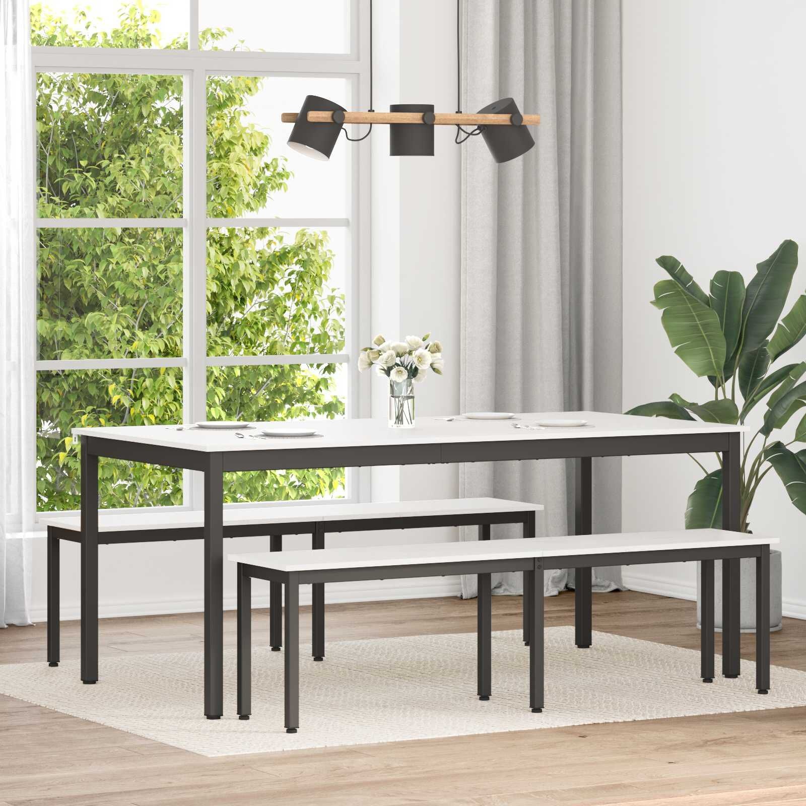 Eettafel Grenenhout Wit 180x90cm - 35% Korting