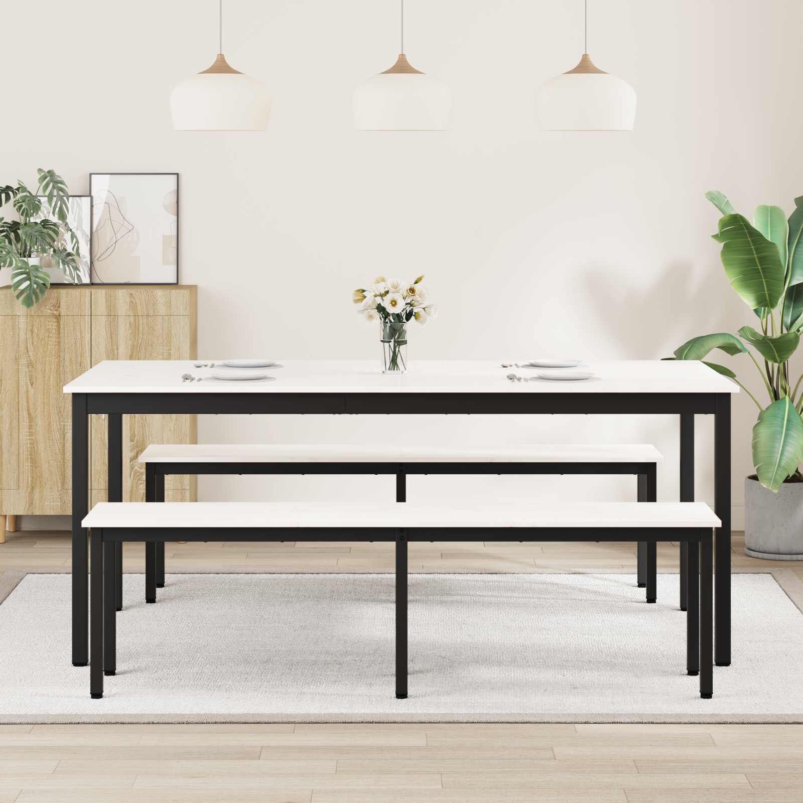Eettafel Grenenhout Wit 180x90cm - 35% Korting