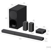 5.1 Surround Soundsysteem met Soundbar & Subwoofer 600W - 60% Korting