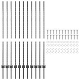 VidaXL Hekpalen 22 stuks Grijs 140 cm Staal - 34% Korting