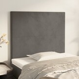 Hoofdborden 2 stuks donkergrijs fluweel - 78% Korting!