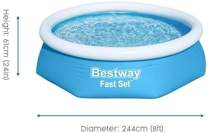 Opblaasbaar Rond Zwembad Bestway 244x61cm - 29% Korting!