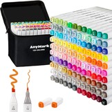 Alcohol Markers Set (120 Kleuren) - Dubbele Punt 33% Korting