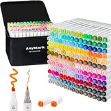 Alcohol Markers Set (120 Kleuren) - Dubbele Punt 33% Korting