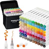 Alcohol Markers Set (120 Kleuren) - Dubbele Punt 33% Korting