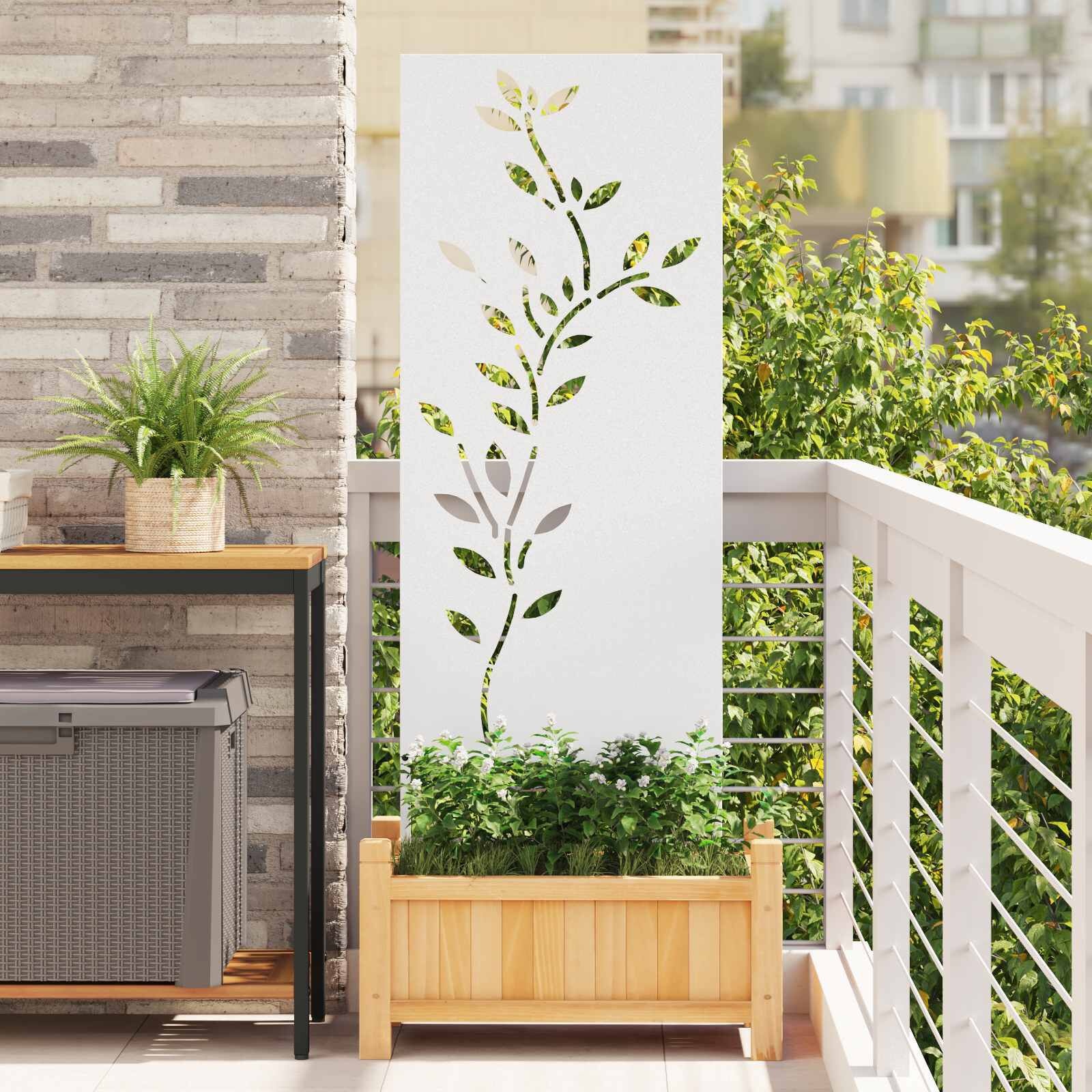 Wit Tuindecoratie Paneel Koudgewalst Staal 50x140cm - 60% Korting