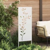 Wit Tuindecoratie Paneel Koudgewalst Staal 50x140cm - 60% Korting