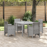 Moderne Tuinstafel Lichtgrijs Poly Rattan - 34% Korting