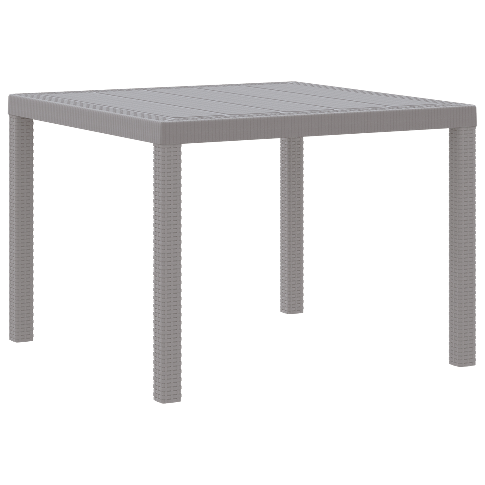 Moderne Tuinstafel Lichtgrijs Poly Rattan - 34% Korting