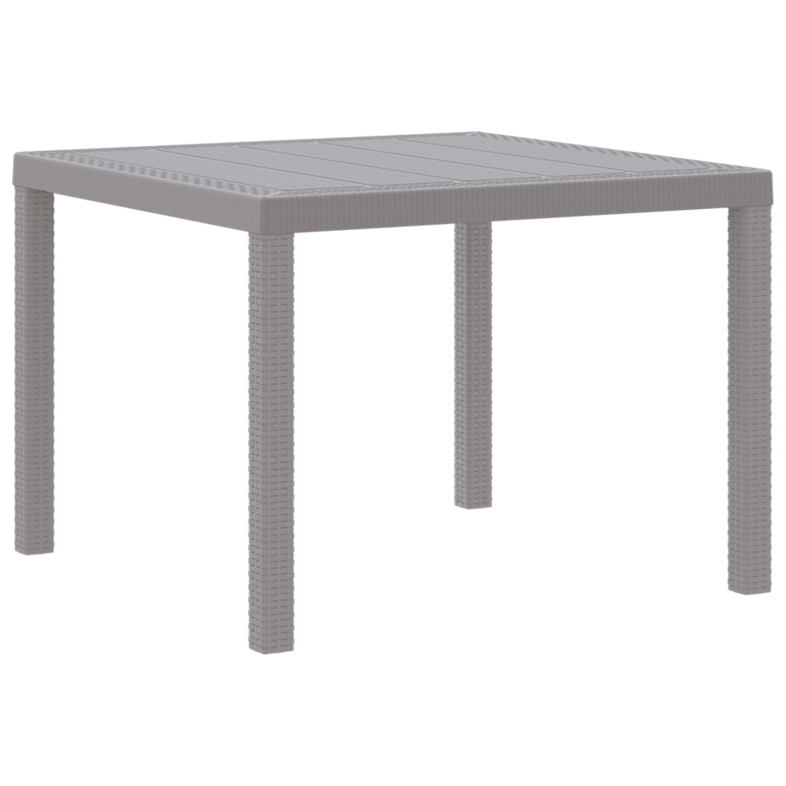 Moderne Tuinstafel Lichtgrijs Poly Rattan - 34% Korting