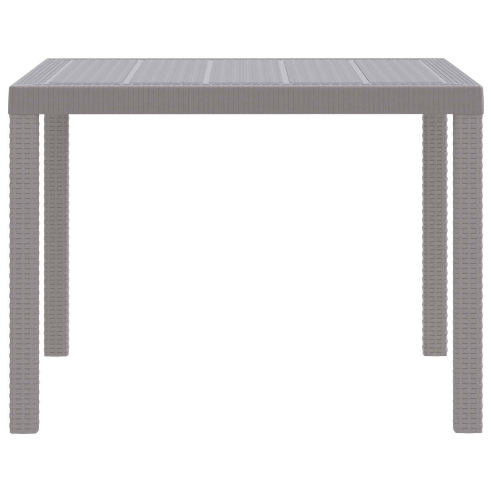 Moderne Tuinstafel Lichtgrijs Poly Rattan - 34% Korting