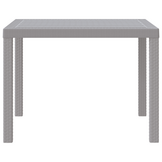 Moderne Tuinstafel Lichtgrijs Poly Rattan - 34% Korting