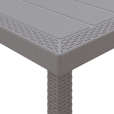 Moderne Tuinstafel Lichtgrijs Poly Rattan - 34% Korting