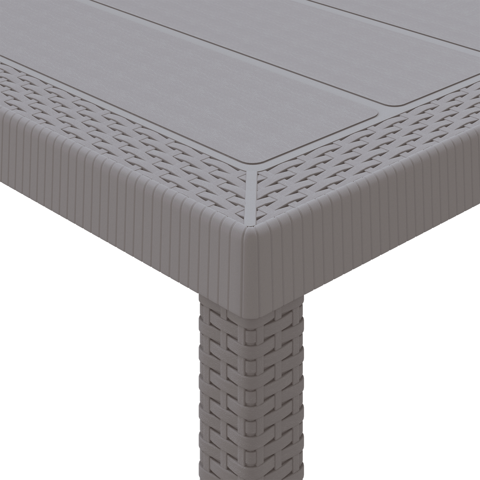 Moderne Tuinstafel Lichtgrijs Poly Rattan - 34% Korting