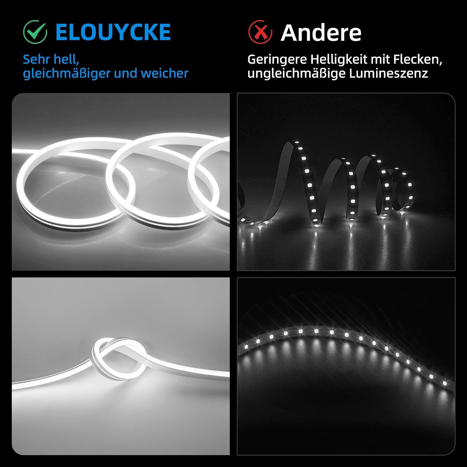 10m Neon LED Strip Koudwit 3000K - Binnen/Buiten Waterdicht