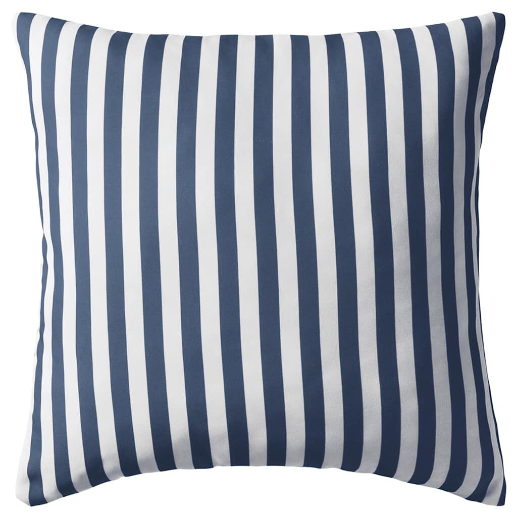 VidaXL Buitenkussens 45x45 cm Gestreept Marineblauw (4 St.) - 34% Korting!