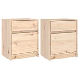 Nachtkastjes Grenenhout (2 stuks) met 54% korting
