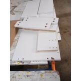 Wandschap met Laden - Bewerkt Hout Wit (75% Korting)