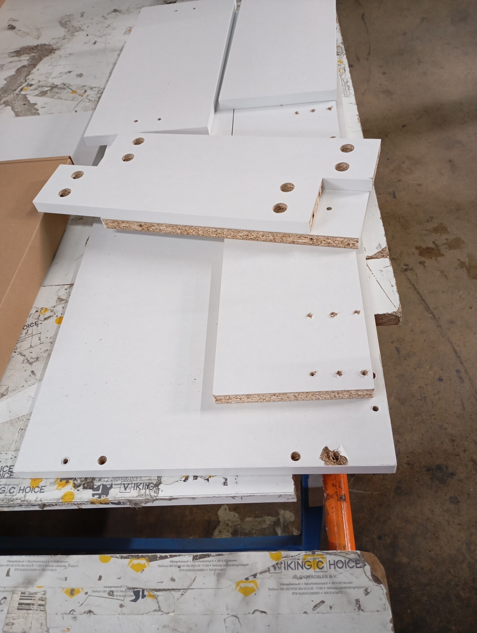 Wandschap met Laden - Bewerkt Hout Wit (75% Korting)