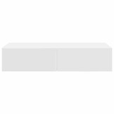 Wandschap met Laden - Bewerkt Hout Wit (75% Korting)