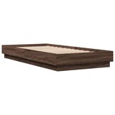 VidaXL Bedframe Bruine Eik met LED - 100x200 cm - 54% Korting!
