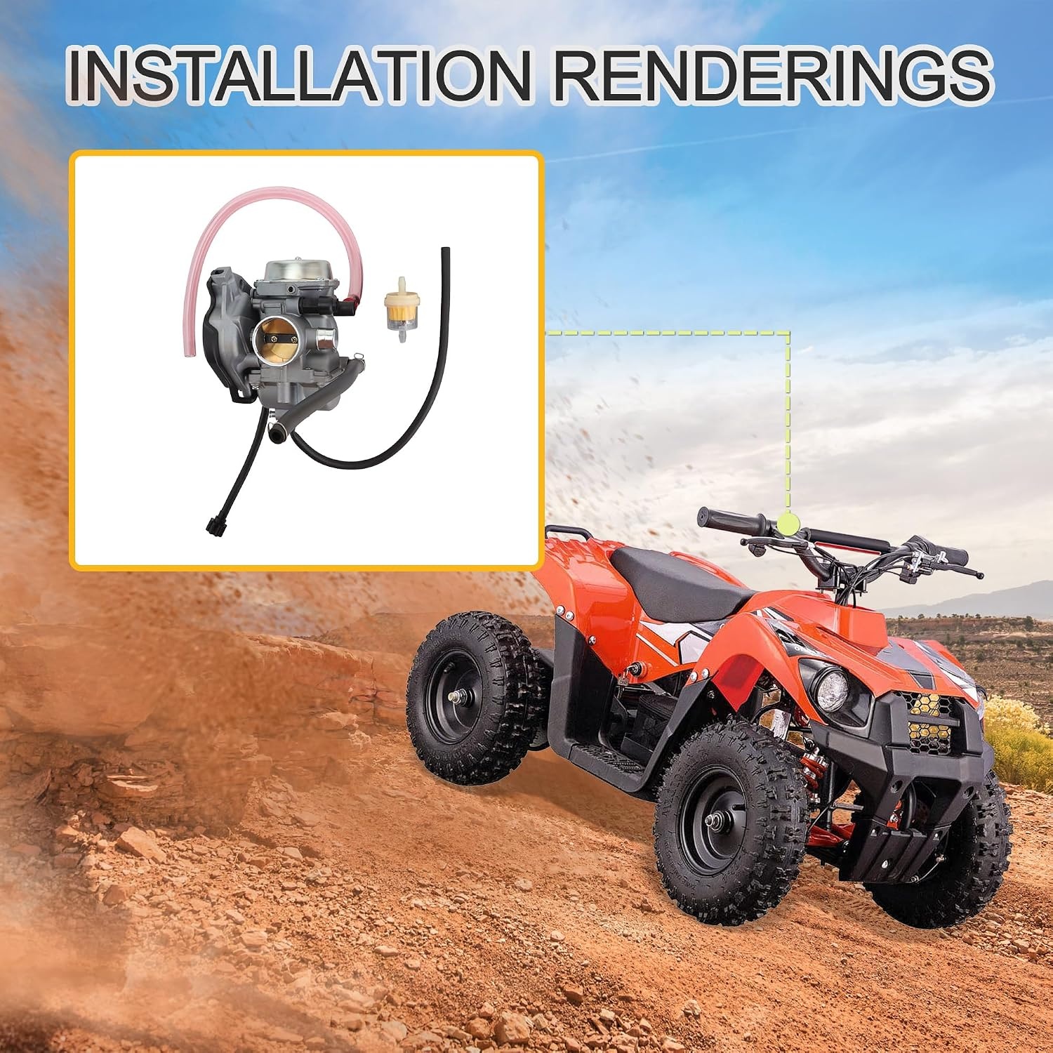 Carburateur Arctic Cat ATV 250 300 4-takt - 34% Korting