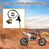 Hoofdremcilinder Set Remklauw + Remblokken Dirt Bike 50-150cc (33% Korting)