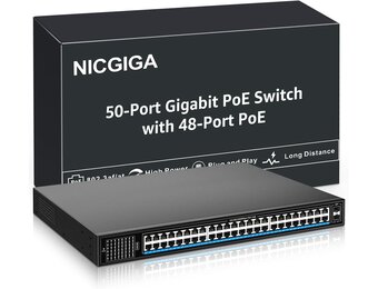 48-poorts Gigabit PoE+ Switch met 400W & 2 SFP Uplinks - 35% Korting