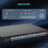 48-poorts Gigabit PoE+ Switch met 400W & 2 SFP Uplinks - 35% Korting
