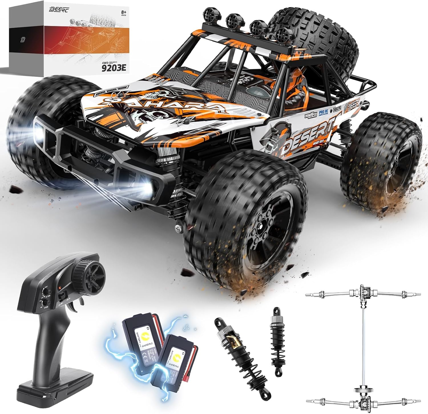 RC Monster Truck 1:10 Oranje Off-road 48 km/u - 35% Korting