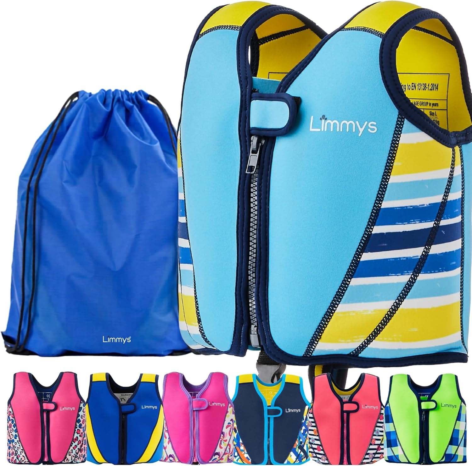Zwemvest Kinderen 4-7 Jaar (Azure Blauw) - 34% Korting