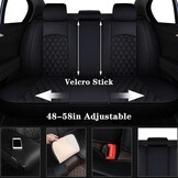 Universele Autostoelhoezen Set - Zwart PU-leer - 5-zits - 34% Korting