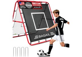 Dubbelzijdig Voetbal Rebound Net 120x120 cm met Hoekverstelling | 41% Korting