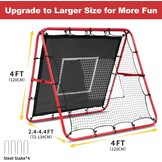 Voetbal Rebound Net Dubbelzijdig 120x120 cm - 34% Korting