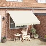Uittrekbare Luifel 300 cm Crème - Handmatig Bedienbaar (34% Korting)