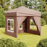 Inklapbare Partytent met Zijwanden 2x2m Taupe - 34% Korting