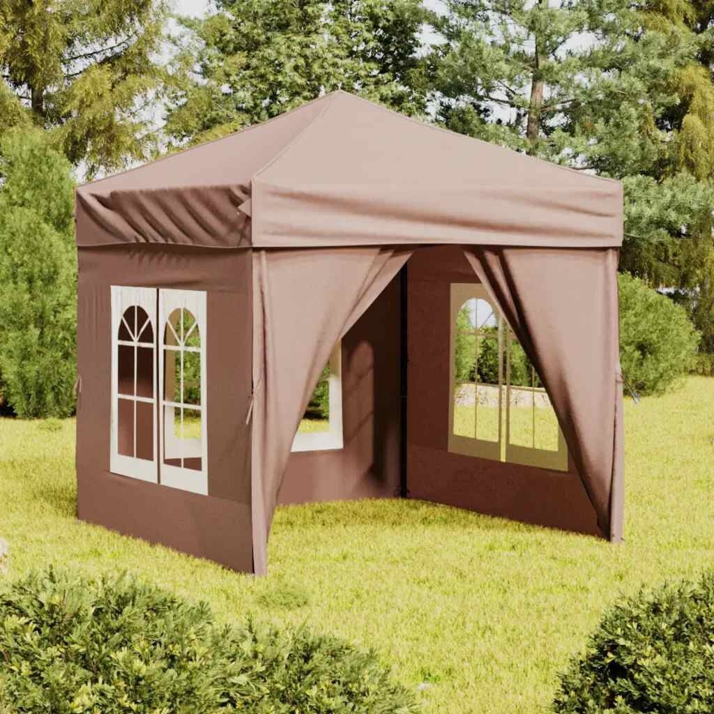 Inklapbare Partytent met Zijwanden 2x2m Taupe - 34% Korting