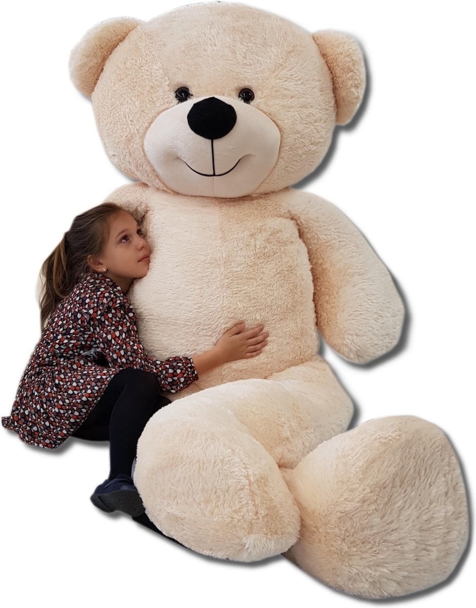 XXL Beige Teddybeer 220 cm | Gigantische Knuffelbeer met 54% Korting