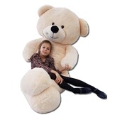 XXL Beige Teddybeer 220 cm | Gigantische Knuffelbeer met 54% Korting