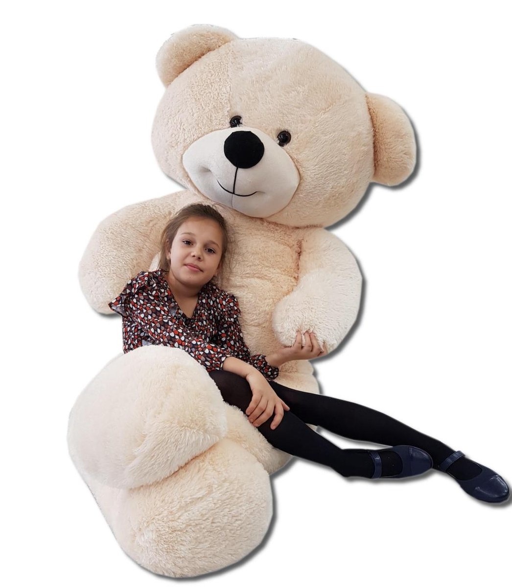 XXL Beige Teddybeer 220 cm | Gigantische Knuffelbeer met 54% Korting