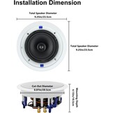 4x Plafondluidsprekers 6.5" 600W Bluetooth Thuisbioscoop - 30% Korting