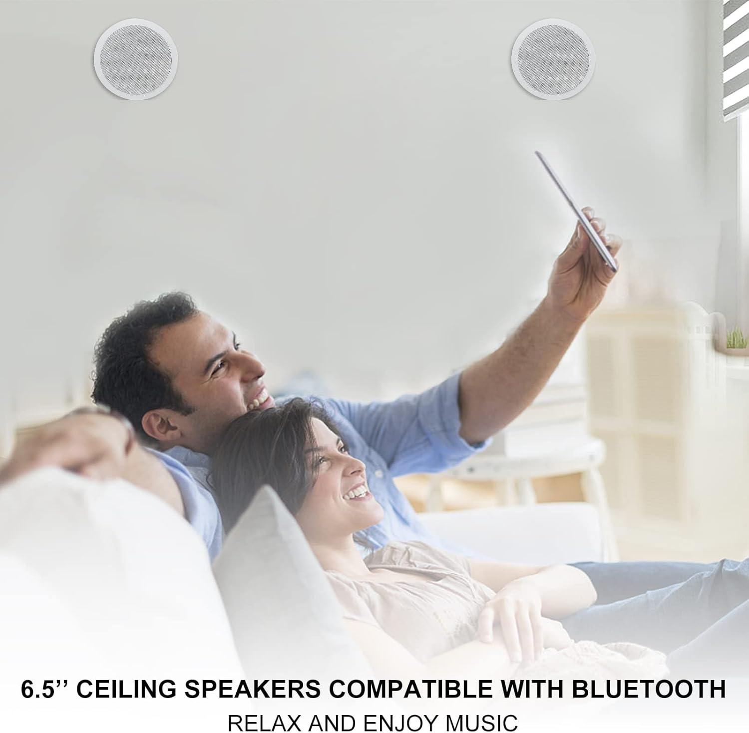 4x Plafondluidsprekers 6.5" 600W Bluetooth Thuisbioscoop - 30% Korting