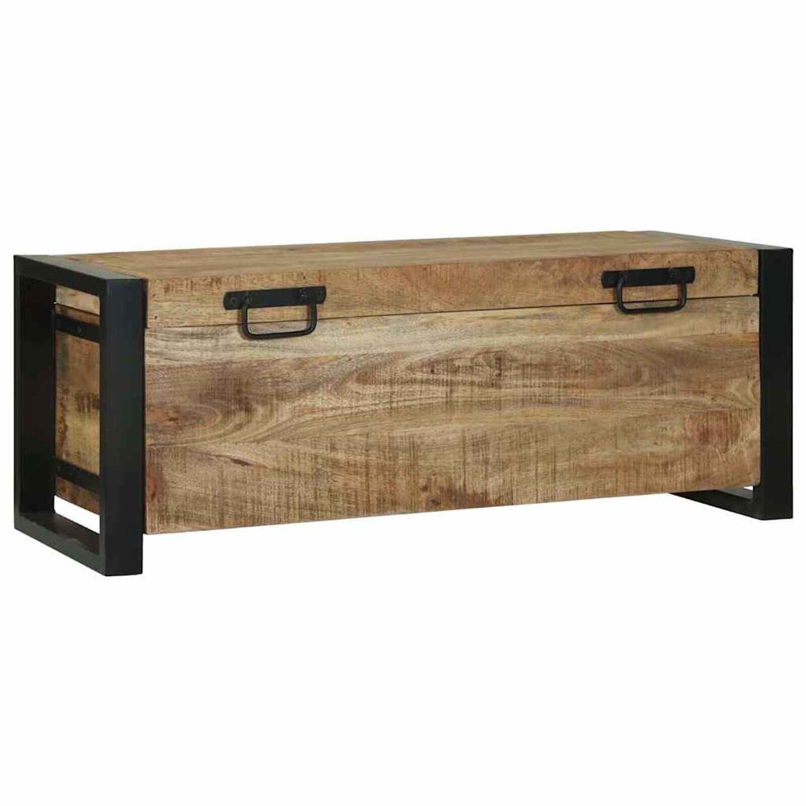 VidaXL Opbergkist Massief Mangohout Bruin - 35% Korting