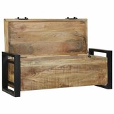 VidaXL Opbergkist Massief Mangohout Bruin - 35% Korting