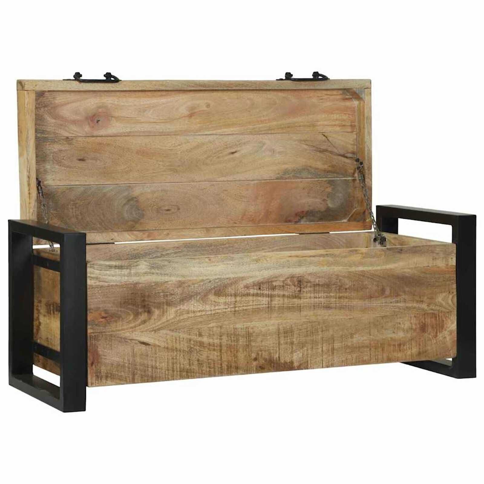 VidaXL Opbergkist Massief Mangohout Bruin - 35% Korting