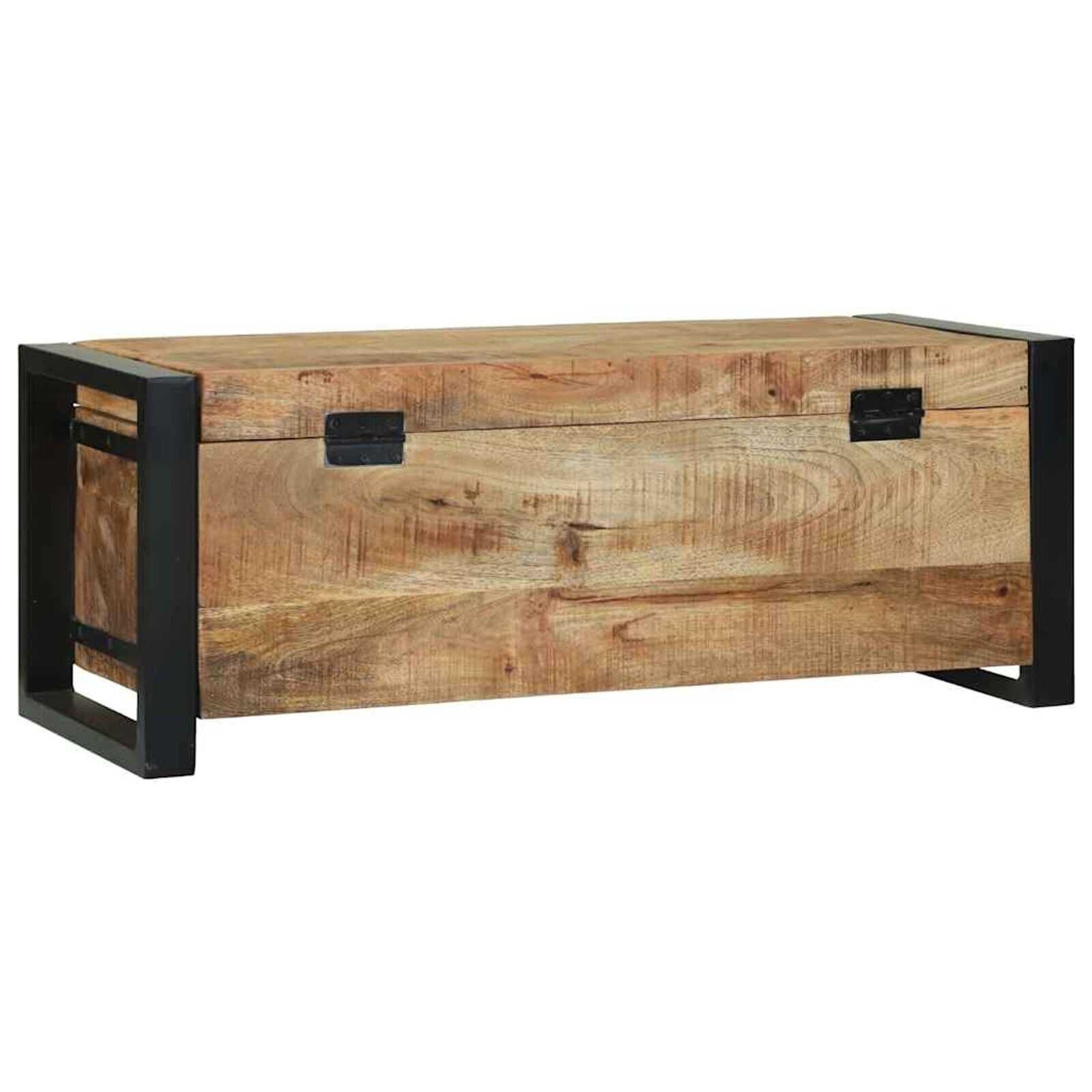 VidaXL Opbergkist Massief Mangohout Bruin - 35% Korting