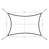 Schaduwdoek 3x3m Vierkant Grijs | Waterdicht Polyester | UV-bescherming