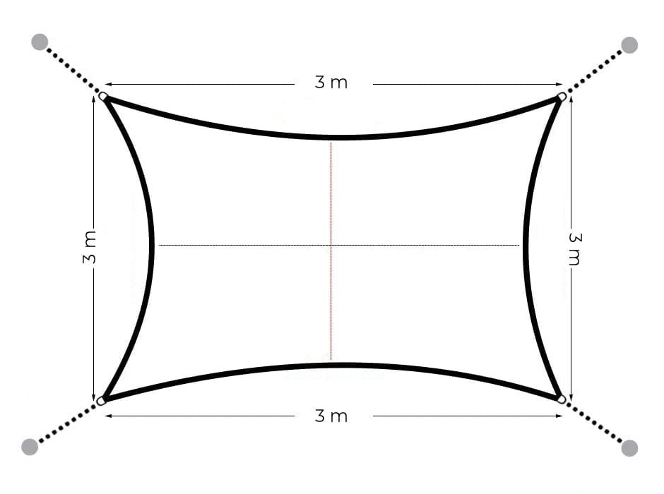 Schaduwdoek 3x3m Vierkant Grijs | Waterdicht Polyester | UV-bescherming
